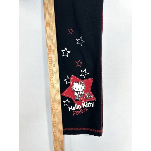 Hello Kitty Girl's Sweat Pants Black Joggers Rocks Sanrio Size Medium - Picture 5 of 7